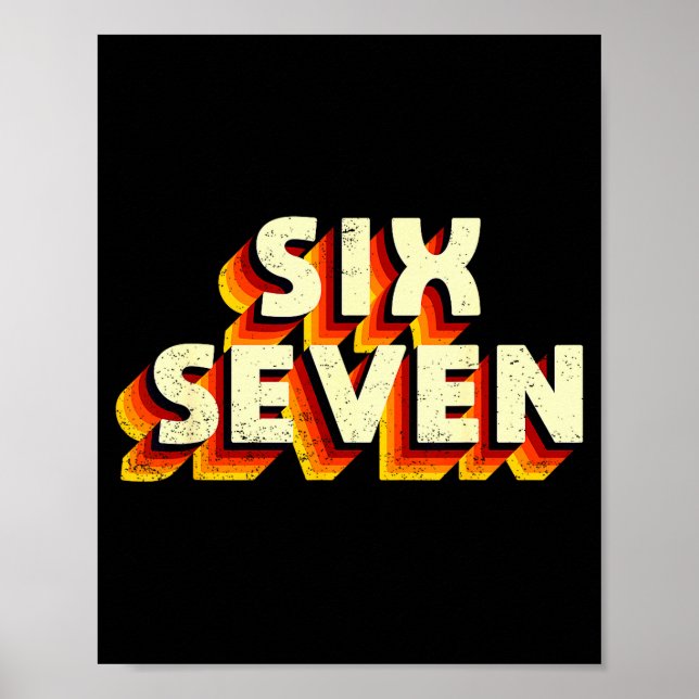 Poster Fun Six Seven 6 7 Meme Design  (Frente)