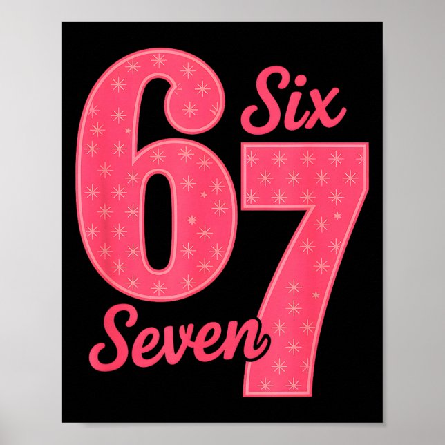 Poster Fun Six Seven 6 7 Meme Design  (Frente)
