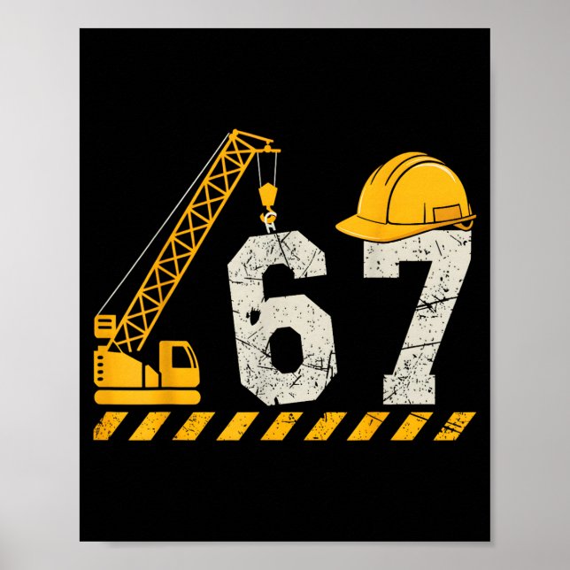 Poster Fun Six Seven 6 7 Meme Design For Men Boys Kids Co (Frente)