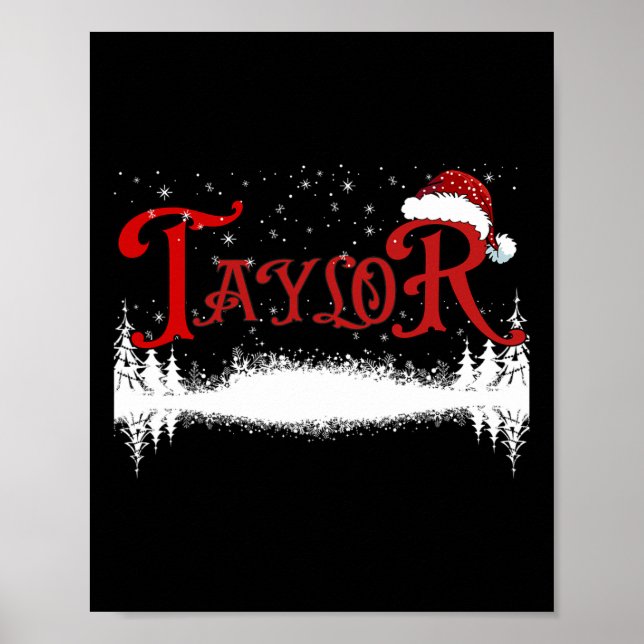 Poster Fun Taylor Papais noeis First Name Christmas Taylo (Frente)