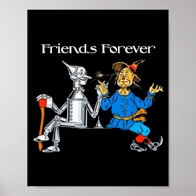 Poster Fun Tee Shirt Friends Forever Wizard Of Oz Ecrow  (Frente)