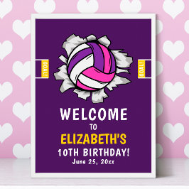 Poster Fun Volleyball Girl Birthday