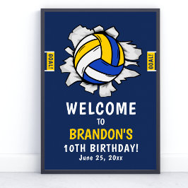 Poster Fun Volleyball Kids Birthday