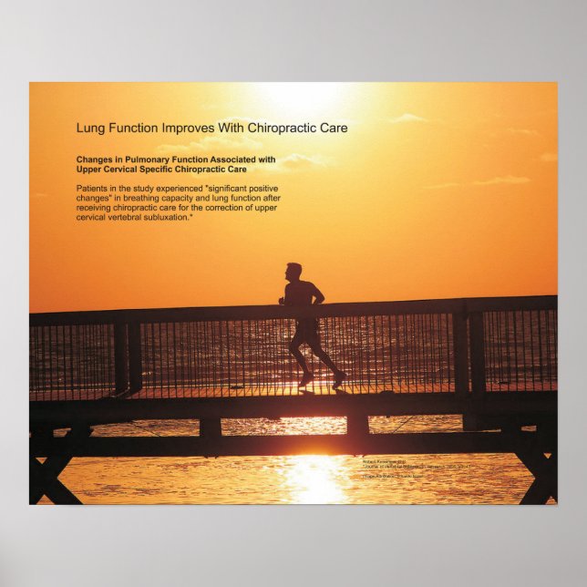 Poster Função Pulmonar Melhora Com Cuidados Chiropráticos (Frente)