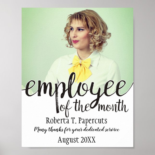 Pôster Funcionário de fotografia personalizado do certifi (Frente)