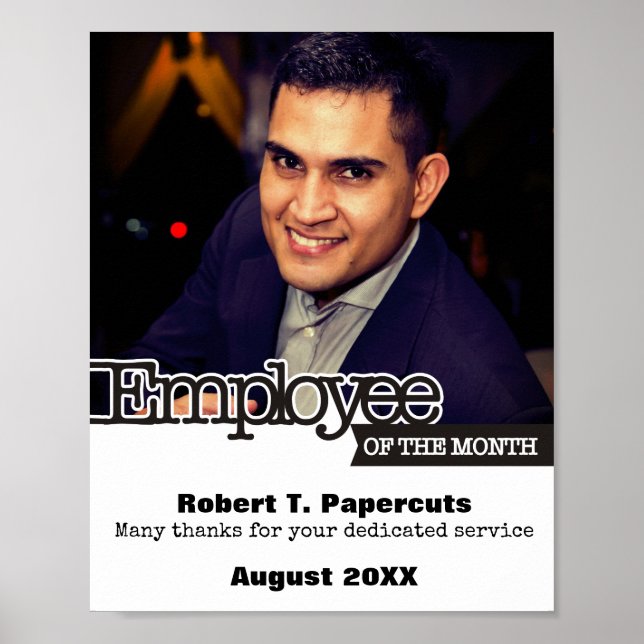 Poster Funcionário de fotografia personalizado do certifi (Frente)