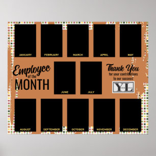 Poster Funcionário de fotos de tinta falsa do reconhecime