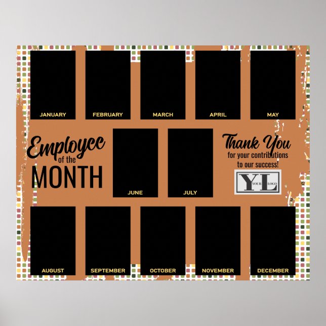 Poster Funcionário de fotos de tinta falsa do reconhecime (Frente)