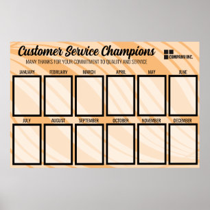 Poster Funcionário de onda de cores da exibição de fotos