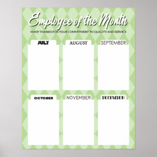 Poster Funcionário do conselho de fotos 4X6 do mês