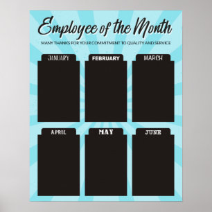 Poster Funcionário do conselho de fotos 4X6 do mês