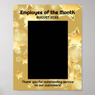 Poster Funcionário do Faux gold-sparkle da foto mensal