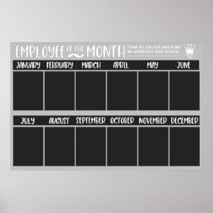 Poster Funcionário do Reconhecimento Mês do Prêmio