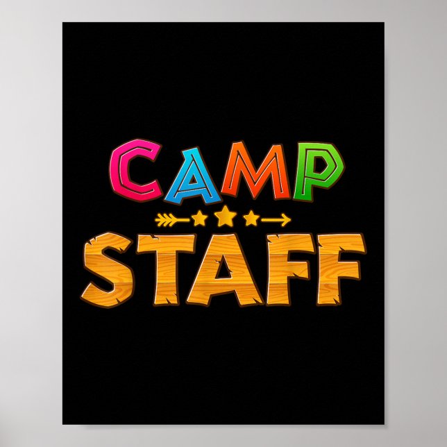 Poster Funcionarios Engraçado Diretor de Acampamento de C (Frente)