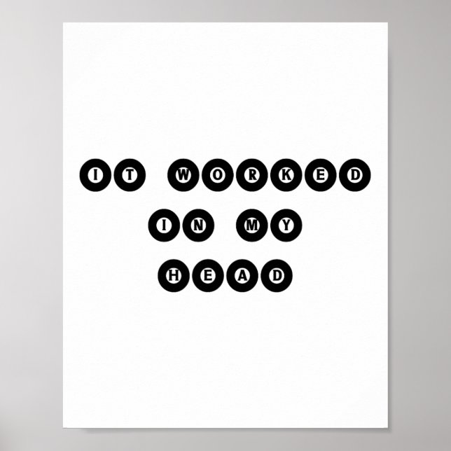 Poster Funcionou Na Minha Cabeça - Jogadores De Piscina B (Frente)