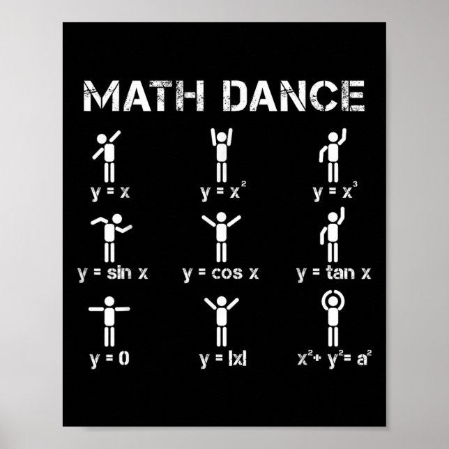 Poster Funções algébricas da dança matemática Camisa de p (Frente)