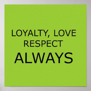 POSTER FUNDAÇÃO DE ATITUDE DE RESPEITO DO AMOR DE LEALD