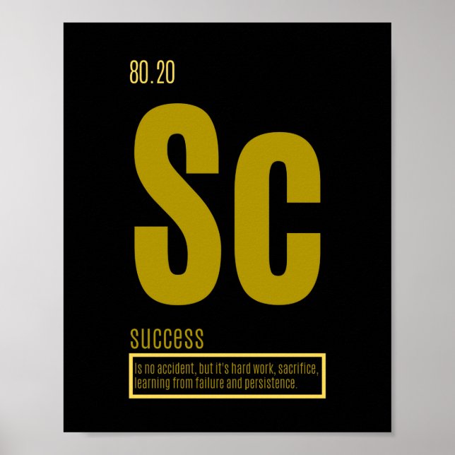 Poster Fundamental Elements of Success Quote (Frente)