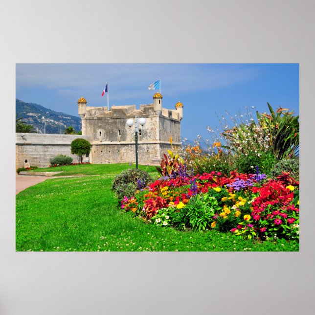 Pôster Fundamento de Menton na França (Frente)