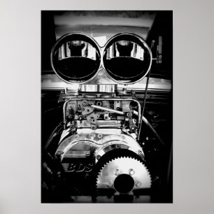 Poster fundido do motor