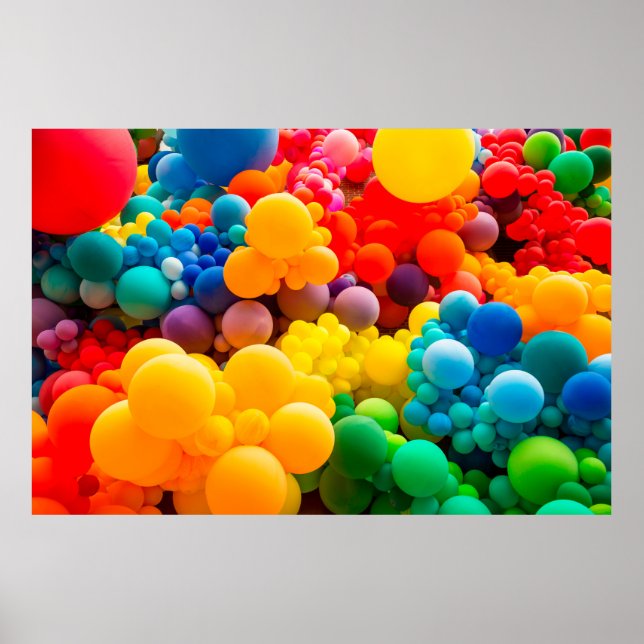 Poster Fundo abstrato brilhante do embaraço do arco-íris (Frente)