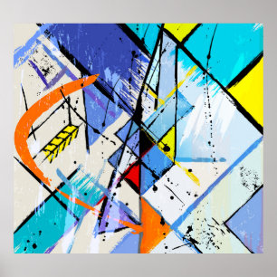 Poster fundo abstrato, linhas geométricas, cinzas.