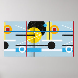 Poster fundo abstrato multicolorido do obj geométrico