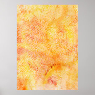 Poster Fundo alaranjado da aguarela