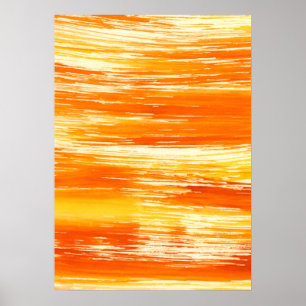 Poster Fundo amarelo abstrato da aguarela