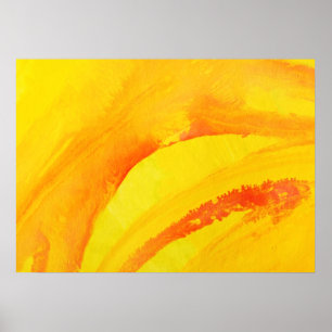 Pôster fundo amarelo. aguarela no papel