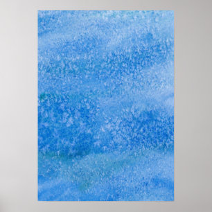 Poster Fundo azul da aguarela