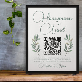 Poster Fundo Botânico Eucalyptus Leaf Wedding Honeymoon