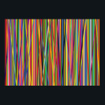 Poster fundo brilhante e colorido feito de stripescol<br><div class="desc">fundo brilhante e colorido feito de faixas de cor, stripe, padrão, plano, fundo, linha, arte, multipop, arco-íris, fino, pinstripe, feliz, textura, humor, design, dinâmico, pin, 70, moda, vintage, retrô, ilustração, </div>