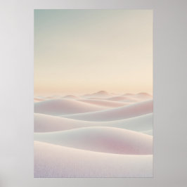 Poster Fundo calmo e iluminado com dunas de areia