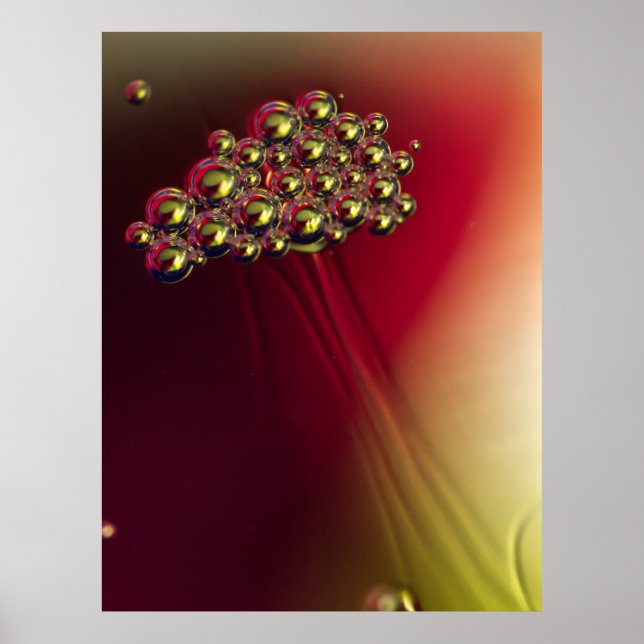 Poster Fundo Colorido das Bolhas de Abstrato flutuante (Frente)