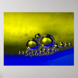 Poster Fundo Colorido das Bolhas de Abstrato flutuante