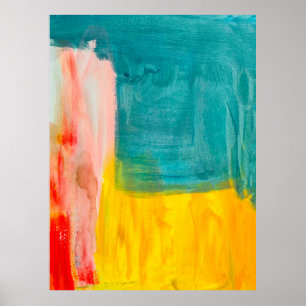 Poster Fundo Colorido de Pintura Abstrato. Moderno