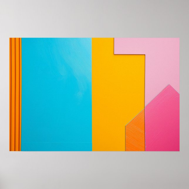 Poster Fundo colorido de retângulos (Frente)