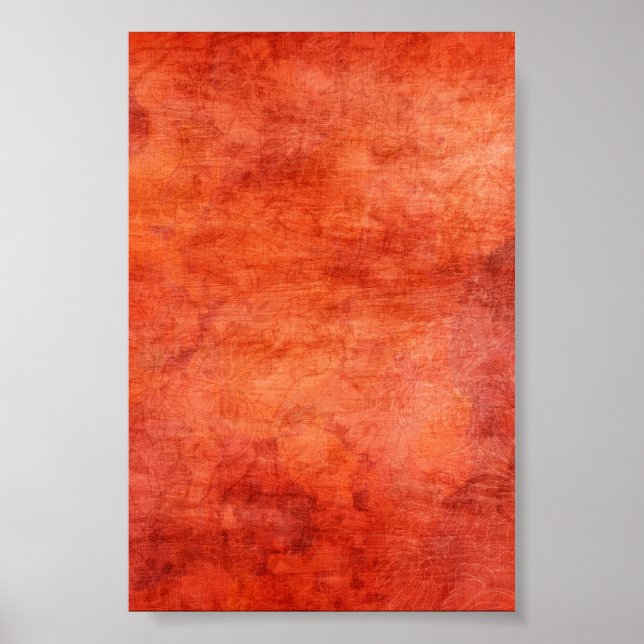 Pôster Fundo das Flores de Fogo Amarelas Vermelhas (Frente)