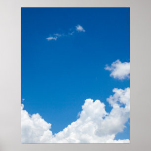 Poster Fundo das Nuvens Brancas do Céu Azul