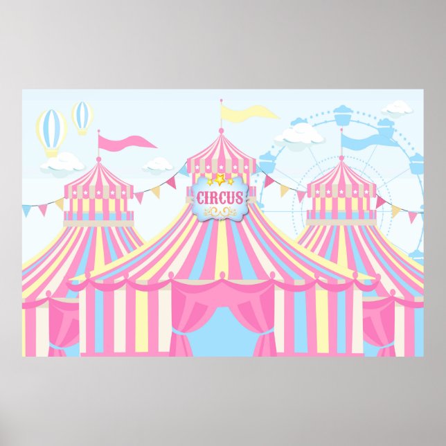 Poster Fundo de aniversário de Carnaval, Estandarte de fu (Frente)