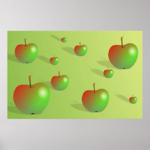 Poster Fundo de Apple