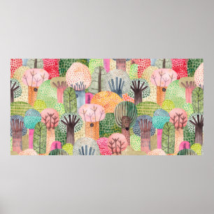 Poster Fundo de aquarela em branco. Armadilha infantil