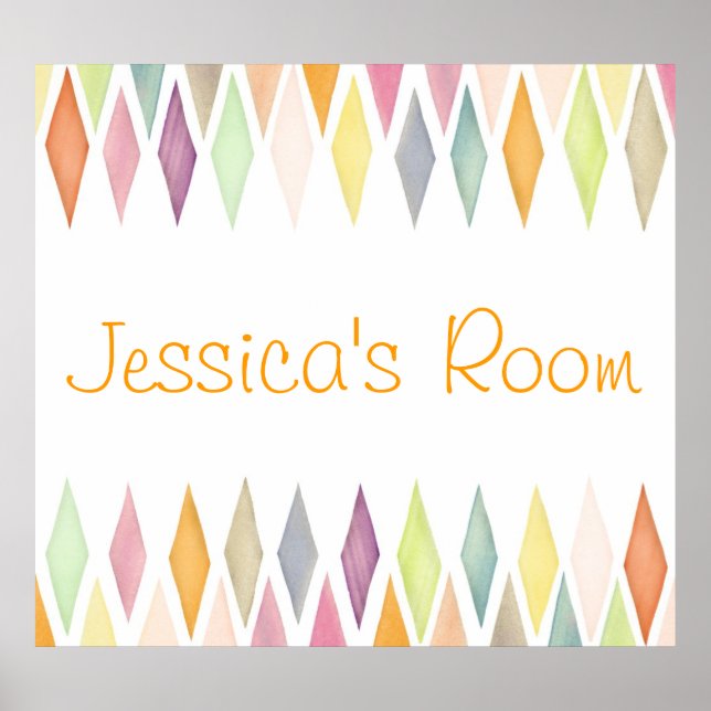 Pôster Fundo de aquarela projetado (Frente)