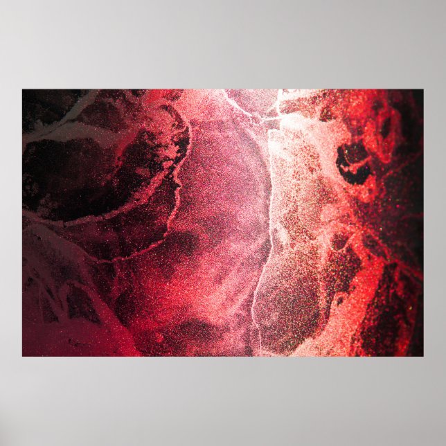 Poster Fundo de Arte Moderna com Pintura a Álcool abstrat (Frente)