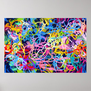 Poster Fundo de arte. Padrão sem costura com gradação