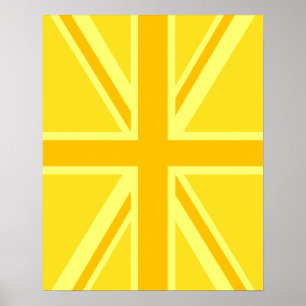 Pôster Fundo de bandeira da bandeira britânica Jack Amar