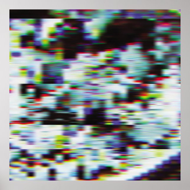 Poster Fundo de brilho escuro, ilustração. Preto, azul, (Frente)