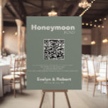 Poster Fundo de Casamento Verde Mínimo<br><div class="desc">Este fundo de lua de mel formal e minimalista é perfeito para um casamento rústico. O design apresenta uma bela fonte em um fundo verde para embelezar a fonte.</div>