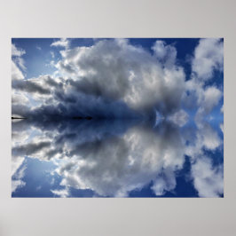 Poster Fundo de chamada de vídeo das nuvens de Moody